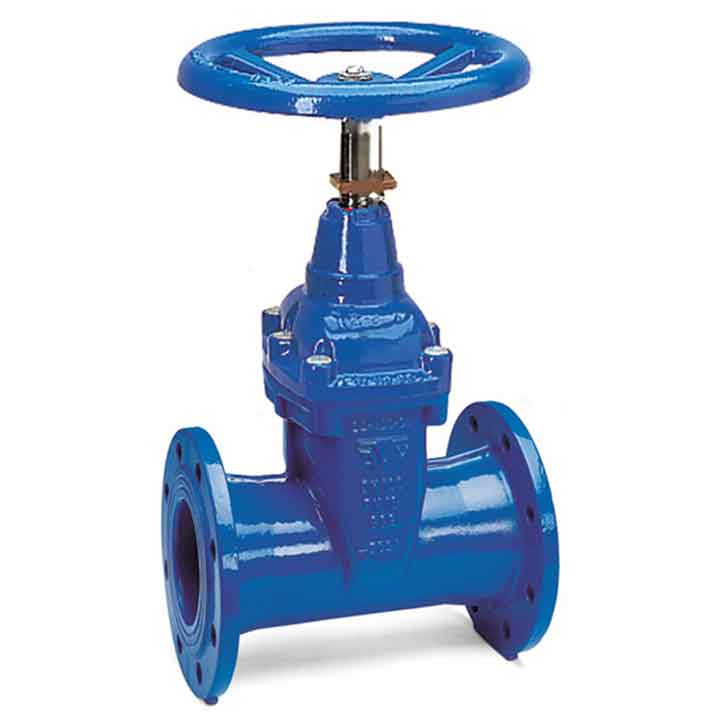 Flanged resilient seated pin indicator gate valve