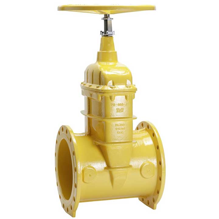 Flanged resilient seated pin indicator gate valve