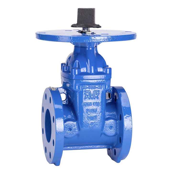 Flanged resilient seated post indicator gate valve